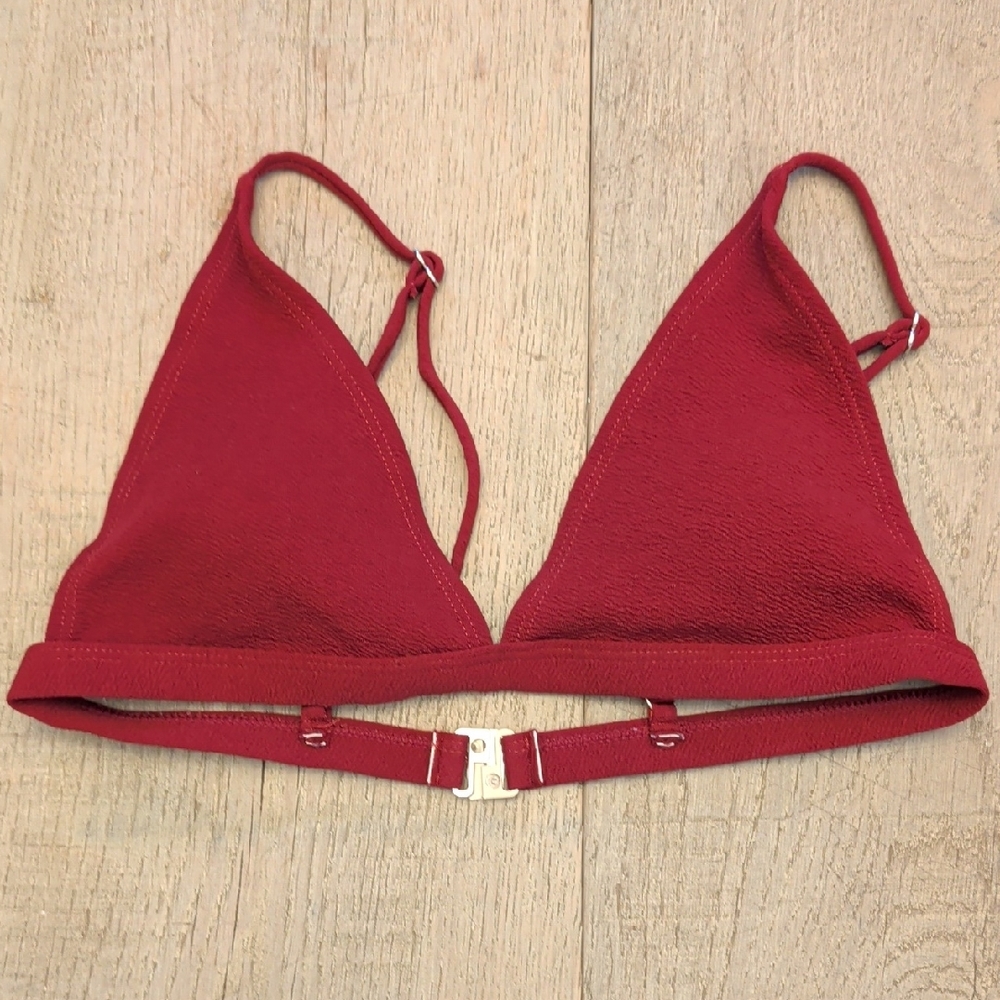 Women's Red Triangle Bikini Top - Classic Triangle Swim Bralette